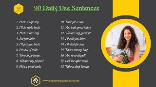 90 Daily Use English Sentences For Beginners  English Speaking Practice