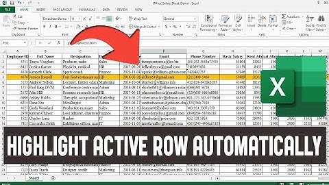 Hoe u de actieve rij in Microsoft Excel markeert