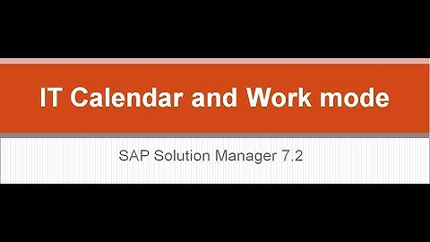 IT Calendar and Workmode