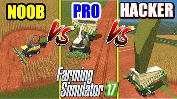 Farming Simulator 17 | NOOB vs PRO vs HACKER : SILAGE MAKING