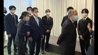 BTS with President Moon at the UNGA 2021