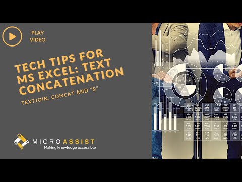 Microsoft Excel:  Text Concatenation - Textjoin, Concat and "&"