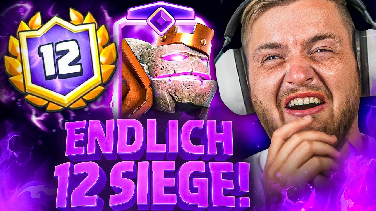 😱😍NACH 8 JAHREN 12 Siege mit OP GOLEM DECK geschafft! - Grand Challenge Clash Royale F2Pass