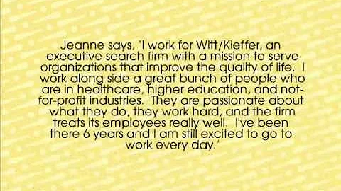 Executive Search Firm Worker - Jeanne Farrell