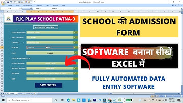 How to make School Admission software in excel? Micro to excel tutorial
