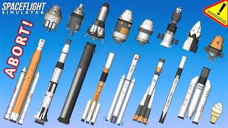 World's Rocket Abort Compilation in Spaceflight Simulator