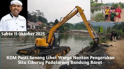 Viral Menonton Pengerukan Situ Ciburuy Padalarang Bandung Barat oleh Beko Ampibi #kdm#dsdajabar 