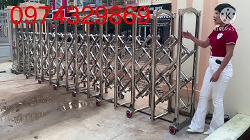 Cách lắp đặt cổng xếp tự động một đường ray , Hướng dẫn lắp cổng xếp 1 ray. cổng xếp tự động .