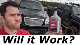 Solving Low Oil Pressure in a GM 5.3L and 6.2l engine with a Bottle of Motor Flush.