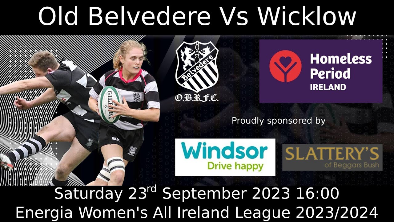 Old Belvedere Vs Wicklow, AIL Rugby, 23rd September 2023 4pm kick