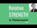 Thinkorswim Relative Strength Indicator, Part 2 - Settings Walkthrough - Thinkorswim Tutorial