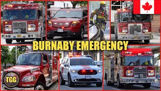 [Burnaby] Fire Trucks & Ambulances Lights & Siren Compilation!