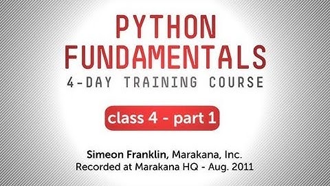Python Fundamentals Training - Classes