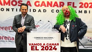 Brozo y Loret visitan el Consejo Nacional de Morena