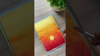 10 நிமிசத்துல ஒரு Painting பண்ணலாமா 🎨 #shortsfeed #shortsvideo #painting #watercolor #scenery
