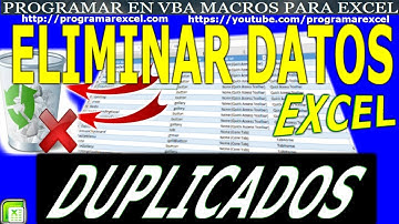 467 ✅ Como ELIMINAR Datos DUPLICADOS en Excel VBA💥💥 2020