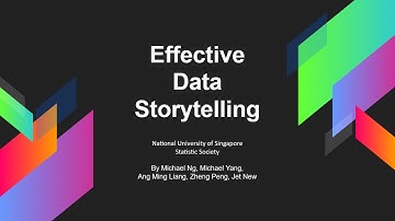 NUS Statistics Society - Effective Data Visualisation