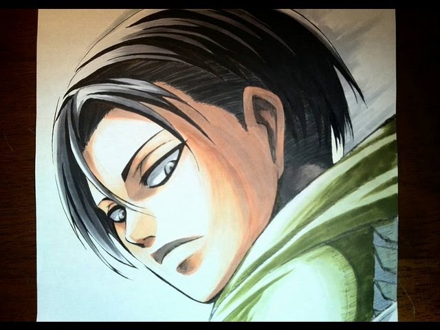 進撃の巨人のリヴァイ兵長を描いてみた【手書き】 Drawing Levi of
