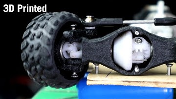 3D Printed Solid front axle with Differential for 1/24 RC Car