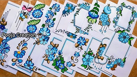 20 BEAUTIFUL BORDER DESIGNS/PROJECT WORK DESIGNS/বন্ধু খাতার ডিজাইন/FRONT PAGE DESIGN FOR PROJECTS