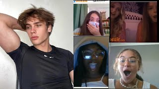 Handsome French Boy on Omegle 🤩 | Girls reaction 🤭 pt3