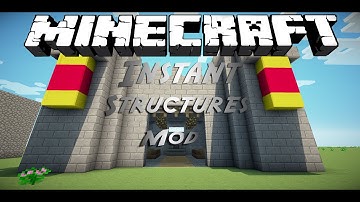Minecraft Mod Showcase: Instant Structures Mod - Pre-Built Formations!