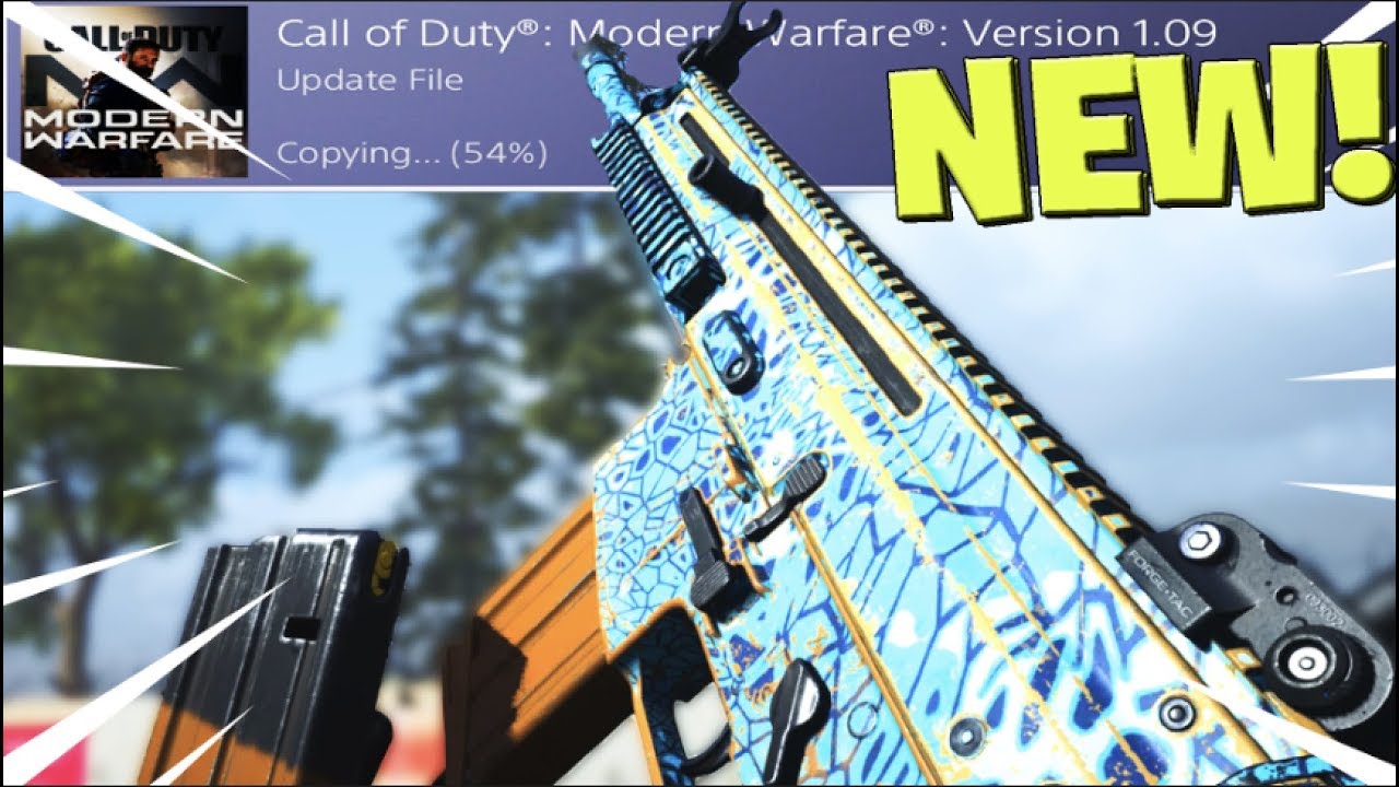 the NEW UPDATE 1.09 in MODERN WARFARE..