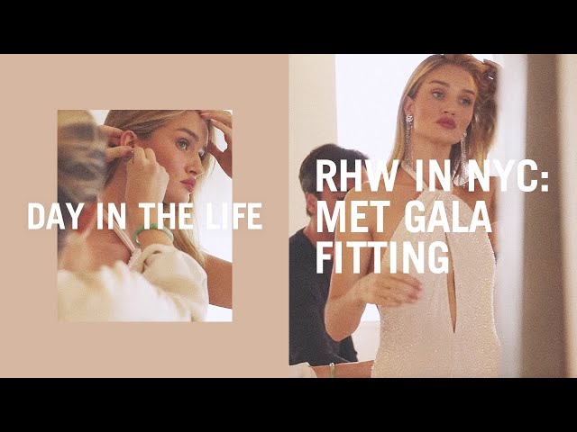 Rosie Huntington-Whiteleys Met Gala 2019 dress fitting with Oscar de la Renta