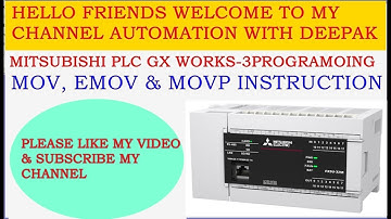 PLC PROGRAMING MOV, EMOV, MOVP & EMOVP INSTRUCTION DETAILS OVERVIEW IN MITSUBISHI PLC