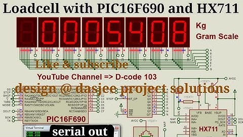 Loadcell interfacing with pic16f690 with tare function