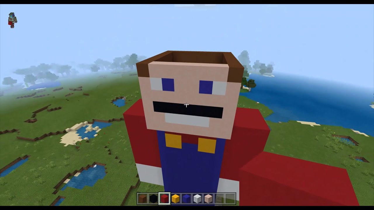 Minecraft Statues + Stuff How to make MARIO in less than 20 minutes