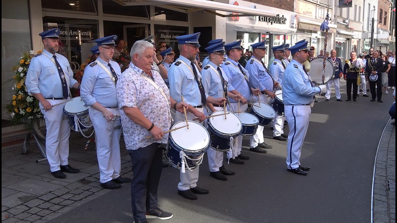 Tambourcorps 1898 Orken. Mit dem Badonviller.Marsch zum Schützenfest 2025 in Grevenbroich.