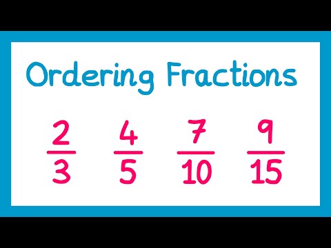 Ordering Fractions -