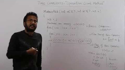 Time Complexity - Operation Count Method