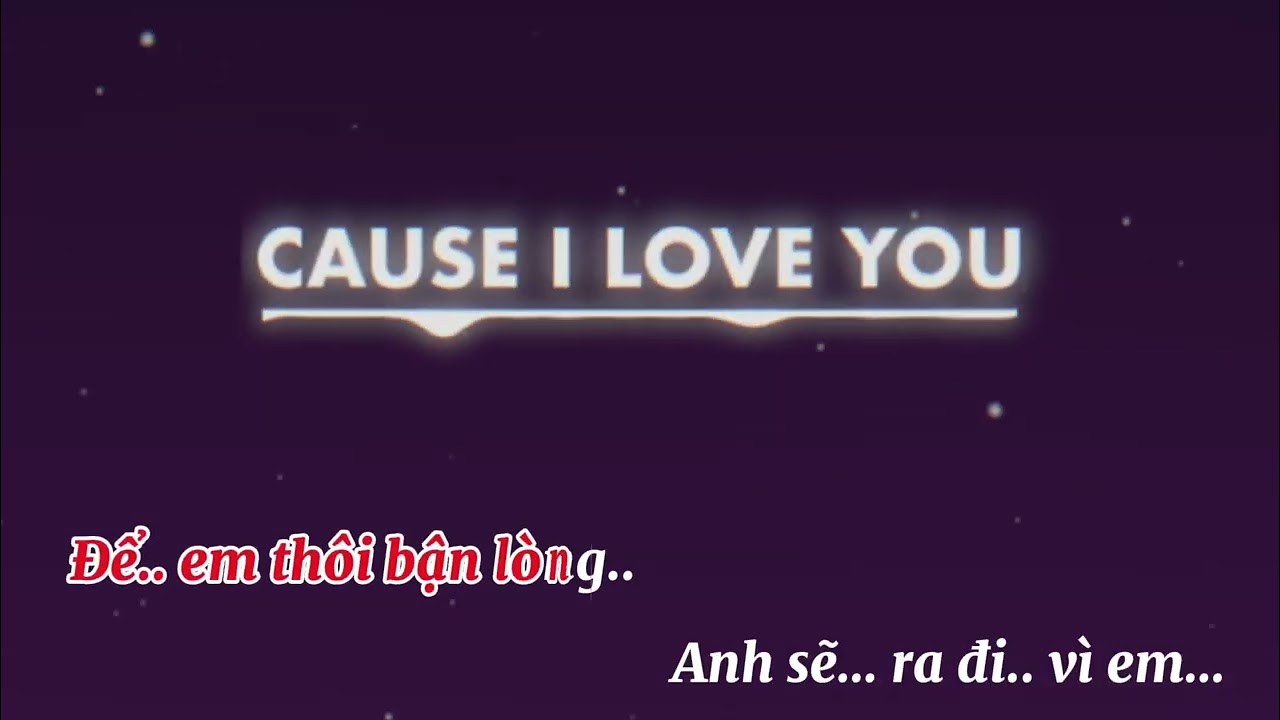 Karaoke Cause I Love You - Noo Phước Thịnh - Quoc Huy remix - CILY 