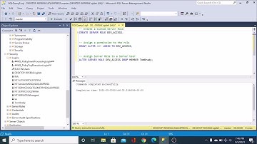 SQL Server: How to create a custom server role