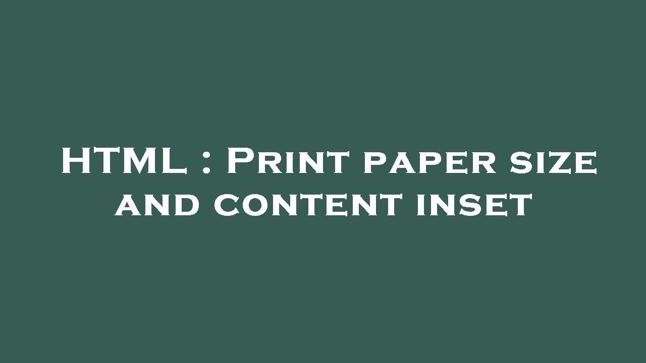 How to Create Custom Paper Sizes Epson / Windows 