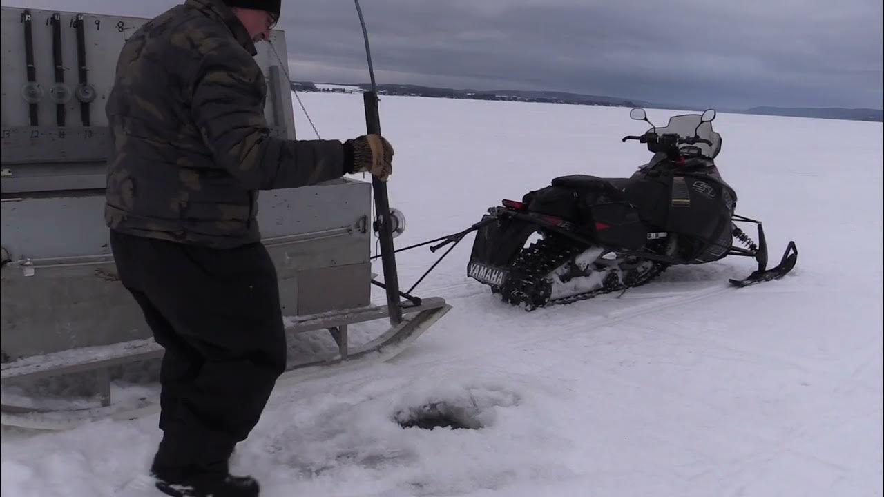 Ice Fishing on Long Lake St. Agatha, Maine YouTube