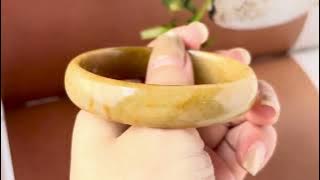 55mm A-Grade Russet Jadeite Modern Round Bangle No.151191