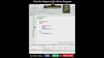Find the Output of the Given Program | #2 | C Programming | if-else condition