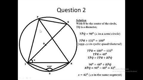 Solution to questions on cyclic quadrilateral part one
