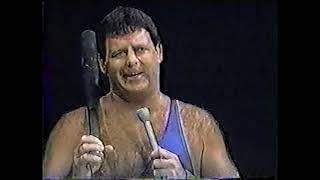 WMC Restoration Project: USWA Wrestling 7/07/1990 - Eddie Gilbert Returns
USWA Championship Wrestling – 7/7/90 (7/21) - WMC & Evansville
Quick note: In July 90 the promotions transitioned back to the old, non-Dallas-centric format. 7/21 syndication pulls from this studio show, so Ive added the relevant Evansville promos, from the 7/21 syndicated episode to the end of this show.
Dave opens the show - Quality is wonky here but it improves in the first match.
Deuce Mason v Jerry Lawler
Jerry Lawler interview - Jerry is transitioning back to babyface and the crowd is about 50/50 before the interview. He calls a member of Snowmans crew over named JJ. Snowmans group is chanting get bucked and Lawler wants to know what that means. Lawler says hes had a falling out with Ronnie P. Gossett. Downtown Bruno offered to help Lawler but Jerry is done with managers. Bruno inserted himself into the match on Monday, and cost him the match against Snowman.
VTR: Jerry Lawler v Snowman - Downtown Bruno pushes Lawlers foot off the rope allowing Snowman to retain the title.
Jerry Lawler interview cont - Lawler concludes by saying he doesnt think Downtown Bruno and Snowman are working together but you never know. He issues a warning to Downtown Bruno which brings out Bruno, Jeff Gaylord & Scott Braddock. Brunos men tell Lawler to leave, which he does.
Downtown Bruno, Jeff Gaylord & Scott Braddock interview - Lawler returns with a baseball bat and Brunos guys take off. Jerry finishes his interview.
Snowman interview - Snowman denies any involvement with Downtown Bruno and says hell hurt Jerry Lawler this week.
TD Steel v Snowman - Snowman works TD over after the match to make the crowd cool off toward him and clear the way for Lawlers full turn.
Tim Hall & Ben Jordan v Scott Braddock & Jeff Gaylord - Jerry Lawler joins commentary.
VTR: Bill Dundee v Tony Anthony - Tessa & Dirty White Girl brawl after the match. John Tatum runs in and gives a spike piledriver to Dundee with Anthony.
Bill Dundee & Tessa interview - Dundee says hes hired a guy to back him up for $5,000. He says hes made a deal with the devil. Guy Coffee walks on and says Dundees partner wont come out as long as Lawler is on set. Lawler leaves and Eddie Gilbert makes a surprise return. Eddie vows not to double-cross Dundee and hes been waiting since 1986 to finish off Tatum. The Dirty White Boys & Dirty White Girl storm the set and jump Dundee & Tessa. Bill fights them off but Eddie doesnt lift a finger to help. Eddie says Bill paid for Monday but not for today, it will cost more money for today.
Dave & Bad Wayne Bright from Cool 101 run down Mondays card
Tony Anthony & Dirty White Girl interview
Bill Dundee v Ken Wayne - Eddie Gilbert is in Bills corner and barely paying attention to the match. Whenever Wayne cheats Eddie tells the referee that Dundee did it. The Dirty White Boys run in and when Tessa begs Eddie to help, Gilbert throws her to the floor. Jerry Lawler makes the save and the former AWA tag champs reunite. Dundee offers Lawler Eddie Gilberts $5,000. Lawler says hell fight Gilbert for free. Jerry is back as lead babyface in Memphis and all is right with the world.
Jerry Lawler interview - Lawler immediately is back to doing charity softball around the territory.
Dave runs down this weeks tour
VTR: Kowabunga the wrestling turtle promo video - Chris Champion wearing a head-to-toe ninja turtle costume.
Ken Wayne interview - Ken tells the kids look, this is a guy in a turtle suit. He also promises to kick the shell out of him.
Rex King & Joey Maggs v The Dirty White Boys - Jerry Lawler & Bill Dundee run-in with a baseball bat and a trash can. They brawl all over the studio.
Dave runs down Mondays card
Tony Anthony & Dirty White Girl interview
Eddie Gilbert interview - Gilbert feels that Bill Dundee is cheating him. Eddie says if he doesnt get his money hell hurt Bill Dundee & Jerry Lawler.
Downtown Bruno, Jeff Gaylord & Scott Braddock interview - Bruno cuts the third promo in a row on Jerry Lawler to cement the Kings turn.
Dave closes the show
Evansville promo: Joey Maggs & Rex King
Evansville promo: Michael runs down the card
Evansville promo: Downtown Bruno & the Wild Things
VTR: Commercial for Bill Dundees wrestling school
Michael St. John closes the 7/21 syndicated show - Note the 7/28 syndication picks up the old schedule of a one-week delay between WMC and the rest of the territory. Because of that, the 7/14/90 WMC broadcast never aired in syndication. WMC Restoration Project: USWA Wrestling 7/07/1990 - Eddie Gilbert Returns