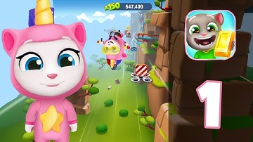Talking Tom Gold Run #1 Full HD (1080p) Unicorn Angela Android,iOS Gameplay