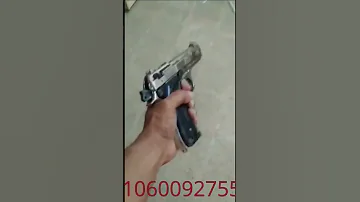 تجريه مسدس صوت بروني 9000 Bruni 9000 شبيه بيريتا92 من 9ملي للاسلحه مسدس صوت نادر جدا نادره جدا 
