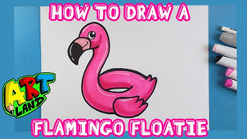 How to Draw a FLAMINGO POOL FLOATIE!!!