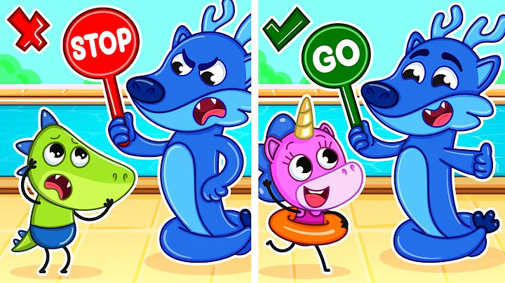 Swimming Pool Rules with Dragon! | Waterpark & More Educational Kids Cartoons 📖🤔 | Teeny Mimi🦄 thumbnail