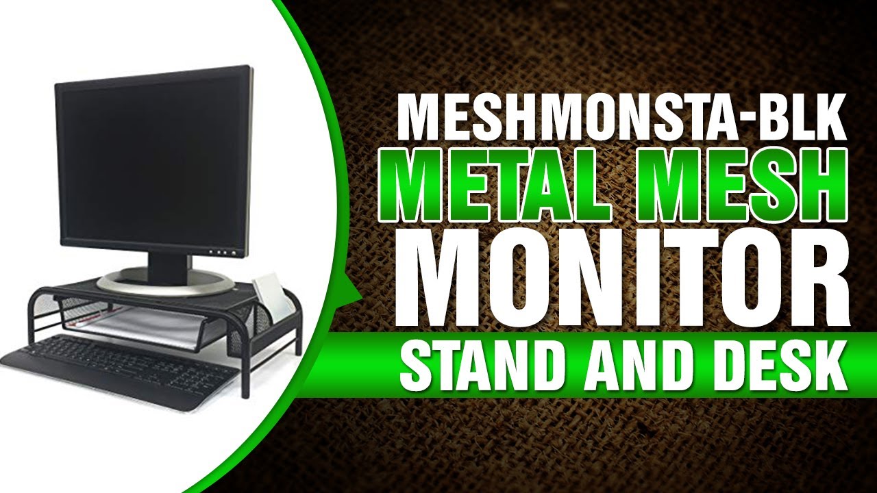 Mind Reader MESHMONSTABLK Metal Mesh Monitor Stand and Desk Organizer