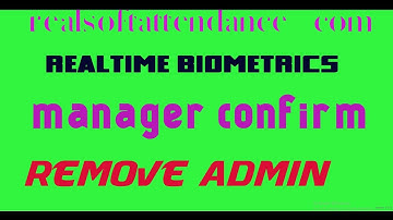 All Realtime Videos capture 1  How to remove the admin in realtime biomatric