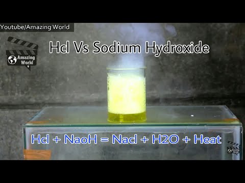 Sodium Hydroxide (NaoH) and Hydrochloric acid (HCL) reaction l Amazing Science Experiment