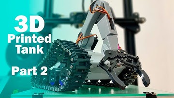 Cómo hacer un tanque con brazo robótico Parte 2 / Impresión 3D /Control desde tu Smartphone